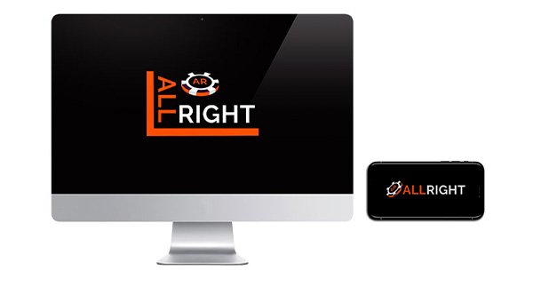 All Right Casino-Logo auf dem Bildschirm