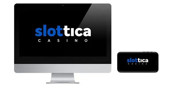 Slottica Casino-Logo auf dem Bildschirm