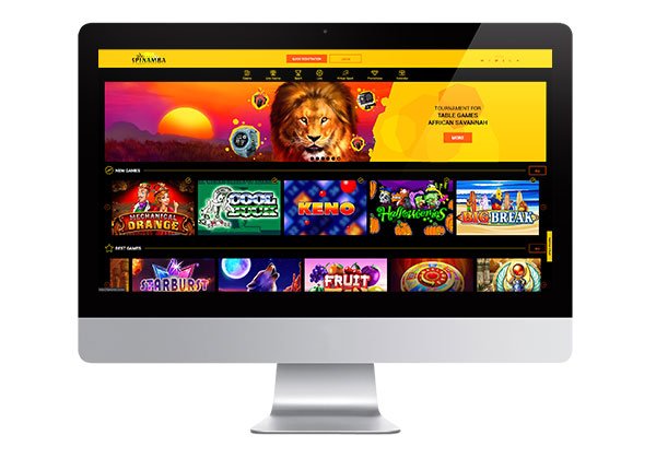 Spinamba Casino Desktop-Lobby