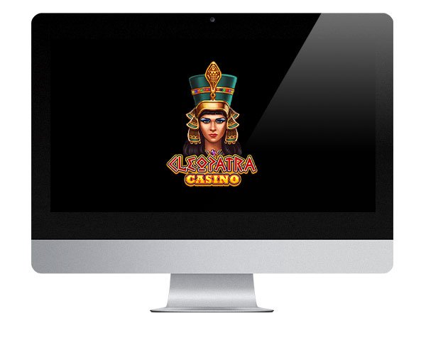 Cleopatra Casino-Logo auf dem Bildschirm