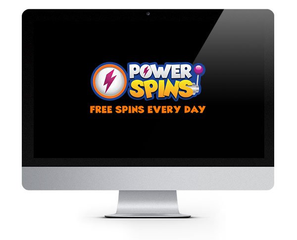 Power Spins Casino-Logo auf dem Bildschirm