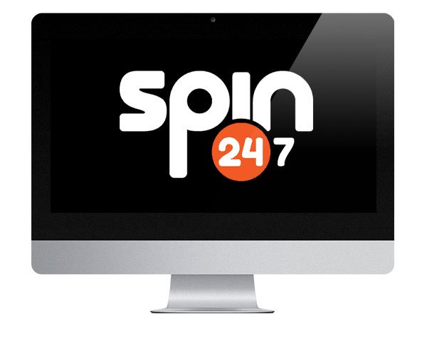 Spin247 Casino-Logo auf dem Bildschirm