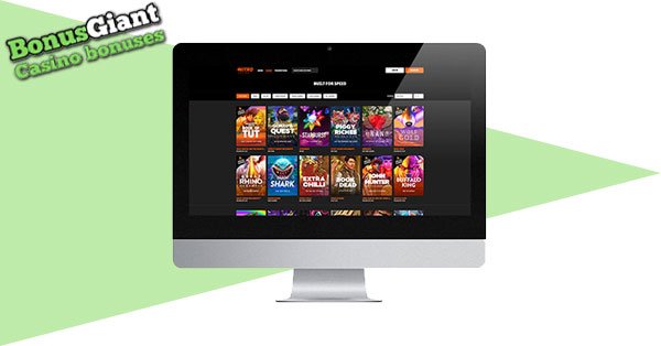 NEU Nitro Casino Desktop-Lobby