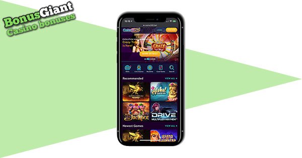 Screenshot des mobilen Casinos von Casino360